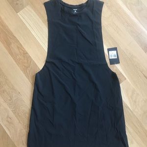 Hurley Black Muscle Tank with Wide Armholes